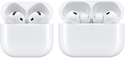 AirPods y AirPods Pro con el estuche de carga abierto