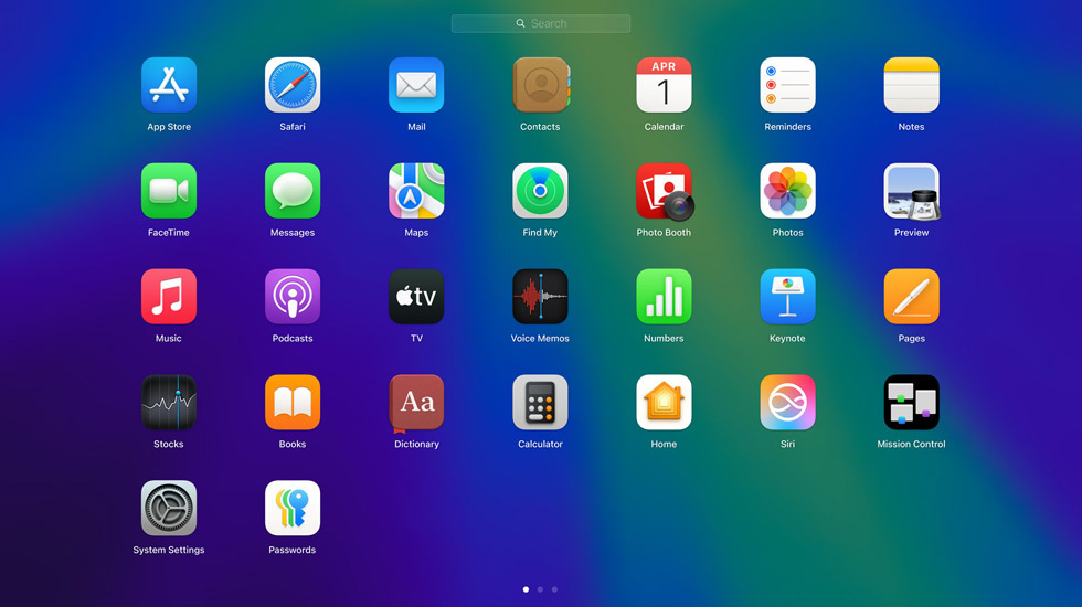 Varie icone di app in ordine sullo schermo.