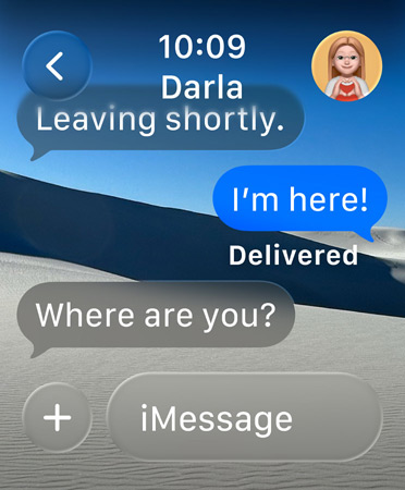 translucent message on screen says “Where are you?” the word “Suggestions” is below with a Smart Action that says “Share Location for 1 hour”