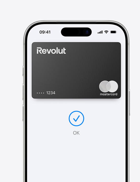 Affichage partiel de l’écran d’un iPhone, Mastercard en cours d’utilisation dans Apple Pay.