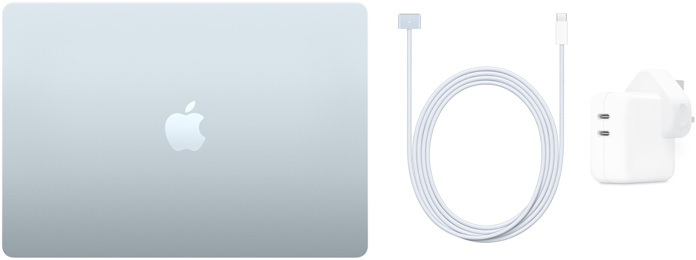 15 吋 MacBook Air,USB-C 至 MagSafe 3 連接線和 35W 雙 USB-C 連接埠小型電源轉換器