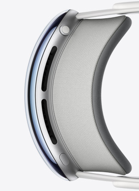 Du cache anti-lumière se fixant magnétiquement au boîtier en aluminium de l’Apple Vision Pro