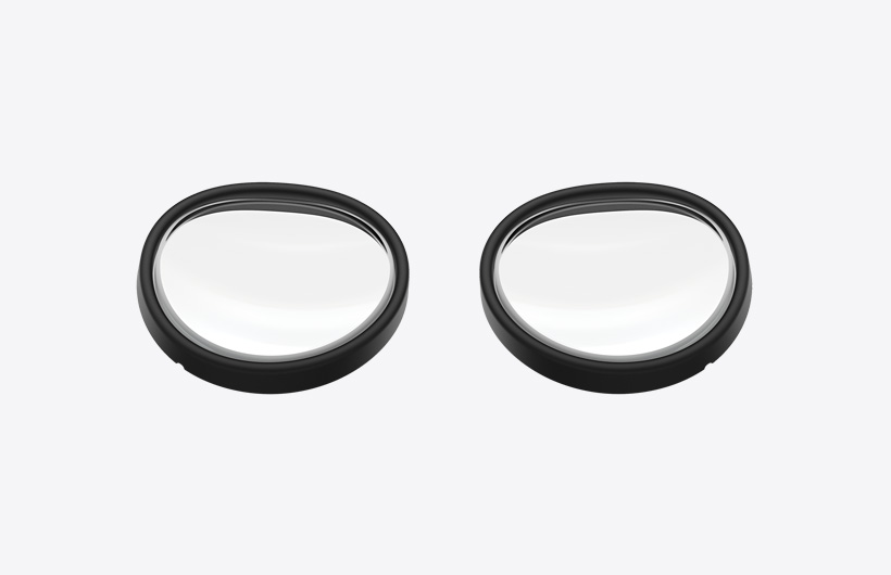 ZEISS Optical Inserts, verres ronds avec montures noires