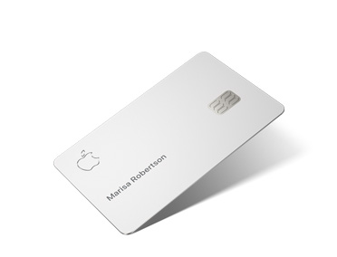 Front of Apple Card, titanium finish