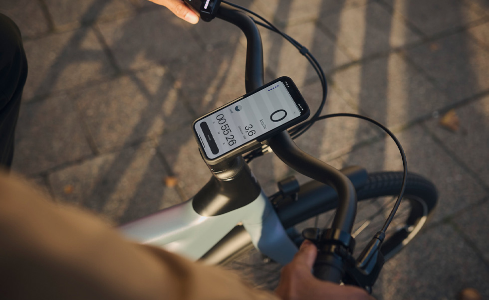 La clientèle peut visualiser les données de ses parcours en temps réel sur son vélo électrique.
