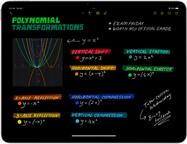 iPad Air 正展示 Notes app