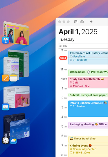 在桌面的不同分組中顯示了多個 iOS 應用程序。