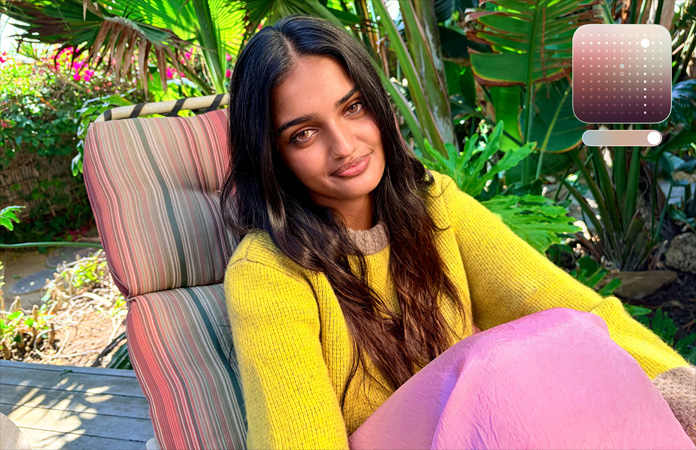 Žmogaus nuotrauka, užfiksuota naudojant fotografavimo stiliaus funkciją