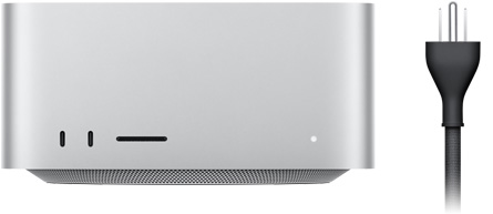Mac Studio à côté de son cordon d’alimentation